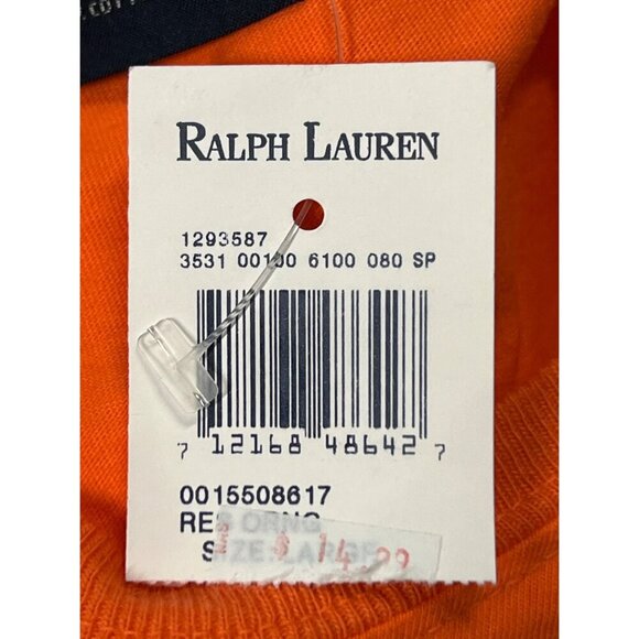 Polo By Ralph Lauren Men Orange Tee Shirt Pony Logo Short Sleeve Crew Casual New - Picture 7 of 8